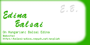 edina balsai business card